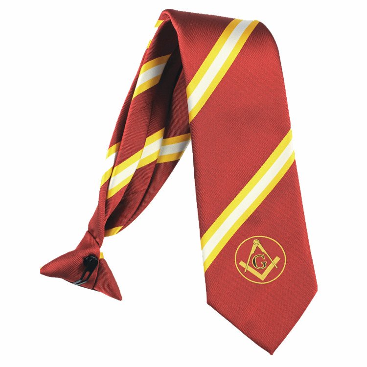 RunLin Factory Wholesale Luxury Handmade Polyester Woven Jacquard Fabric Custom Masonic Clip Tie