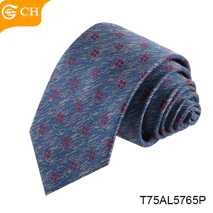 Chinese Manufacturers Designer Western Blue Casual Necktie For Men Floral Woven Navy Custom Hombre Import Tie