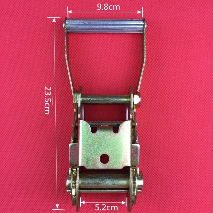 50mm 5T cargo lashing ratchet tie down ratchet buckle for lashing strap with rubber handle rubber cover