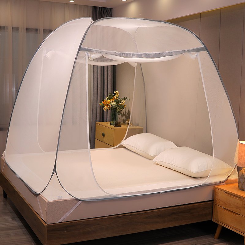 NEW wholesale Solid Umbrella Polyester cute Yurt Mosquito Net Tent Double Doors for Bed