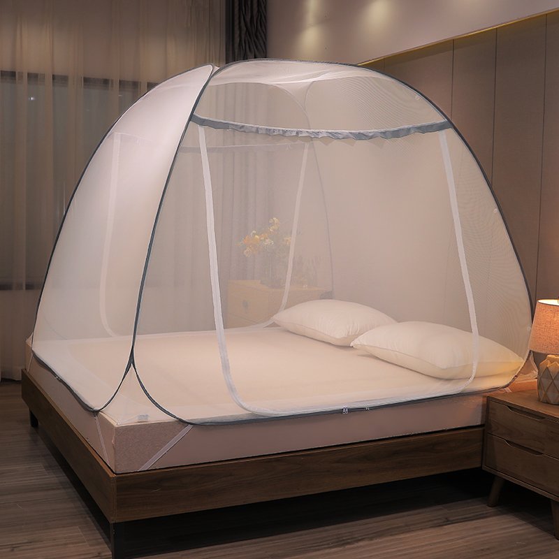 NEW wholesale Solid Umbrella Polyester cute Yurt Mosquito Net Tent Double Doors for Bed