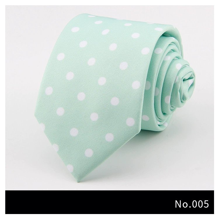 Jacquard Woven Men's Polyester Tie with Polka Dot Pattern Business Style