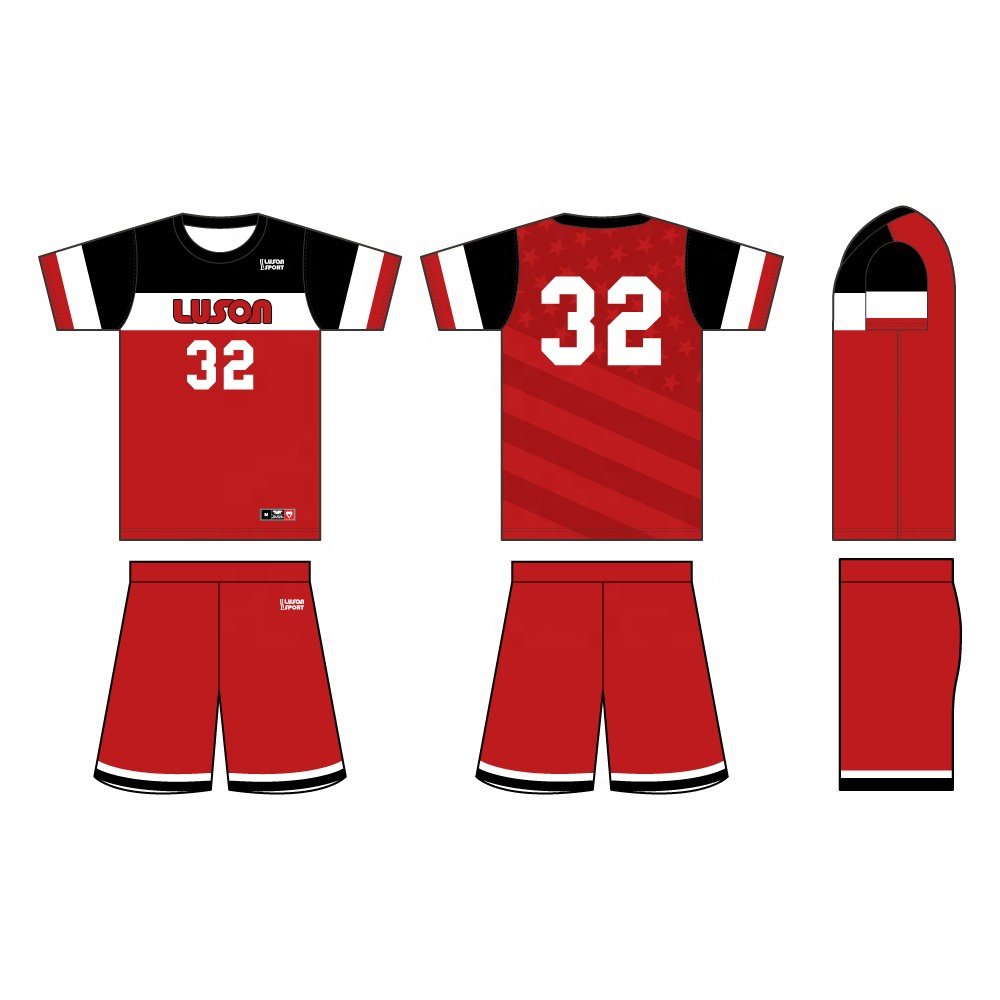 Luson Wholesale Youth Football Uniforms Soccer Jersey Football Shirt 1:1 Full Team Set Custom Soccer Jersey