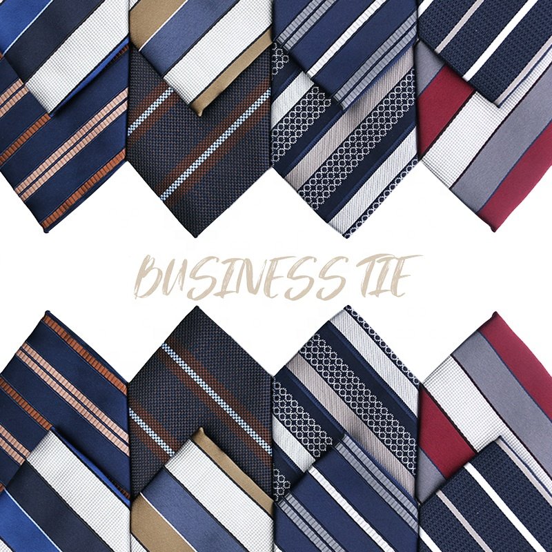 Wholesale 7.5CM JK Tie For School Polyester Luxury Ties for Men Striped High Quality Cheap 1200 Needles 8 patterns Ties