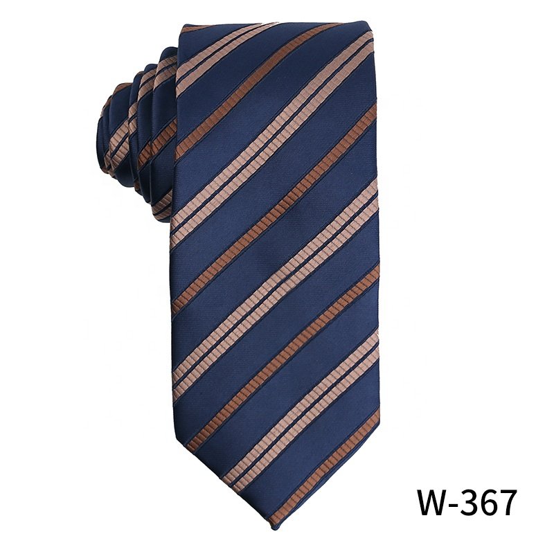 Wholesale 7.5CM JK Tie For School Polyester Luxury Ties for Men Striped High Quality Cheap 1200 Needles 8 patterns Ties