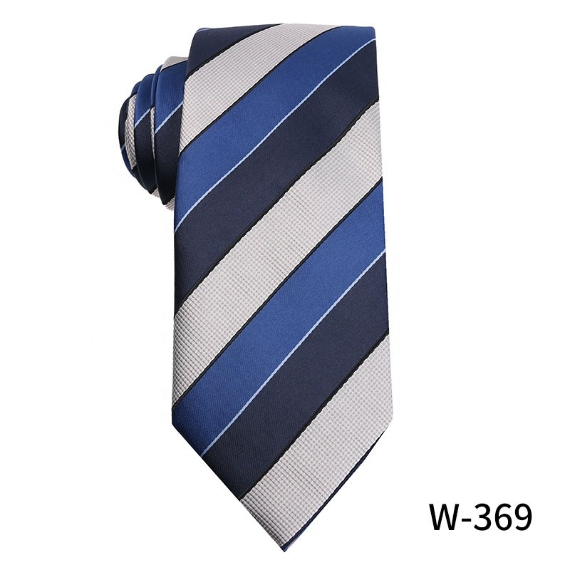 Wholesale 7.5CM JK Tie For School Polyester Luxury Ties for Men Striped High Quality Cheap 1200 Needles 8 patterns Ties