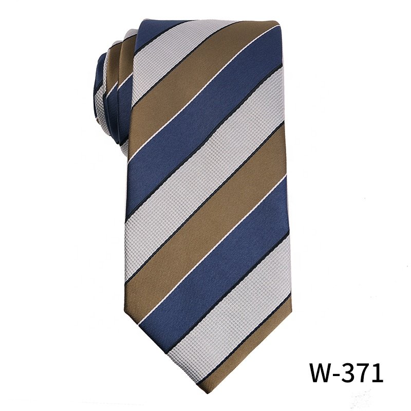 Wholesale 7.5CM JK Tie For School Polyester Luxury Ties for Men Striped High Quality Cheap 1200 Needles 8 patterns Ties