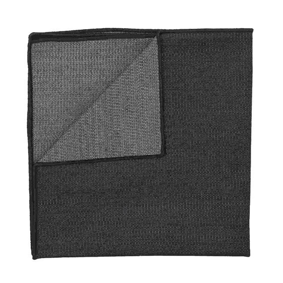 Custom High Quality 100% Micro Weave Polyester Pre-Tied Black Bowtie Self Tie Bow Ties And Solid Black Handkerchief Gift Box Set