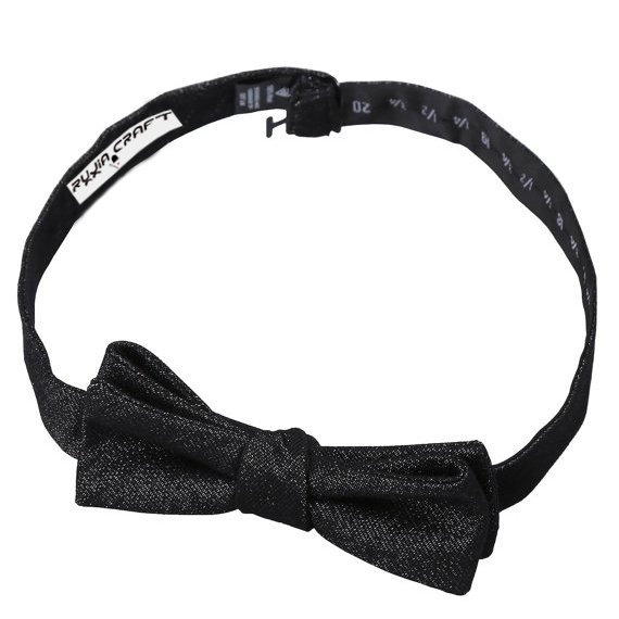 Custom High Quality 100% Micro Weave Polyester Pre-Tied Black Bowtie Self Tie Bow Ties And Solid Black Handkerchief Gift Box Set