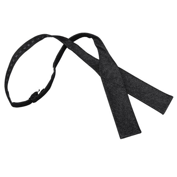 Custom High Quality 100% Micro Weave Polyester Pre-Tied Black Bowtie Self Tie Bow Ties And Solid Black Handkerchief Gift Box Set
