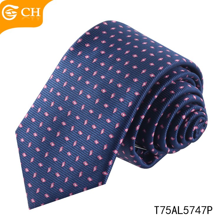 OEM Factory Stylish Personalized Blue Import Necktie For Men Jacquard Navy Suit Custom Logo Chic Men Tie