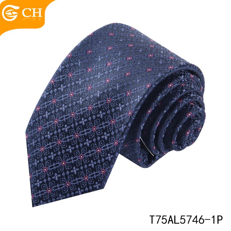 OEM Factory Stylish Personalized Blue Import Necktie For Men Jacquard Navy Suit Custom Logo Chic Men Tie