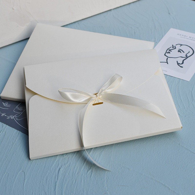Custom logo silk scarf packaging black kraft paper envelope box with bow ribbon paper box Gift box