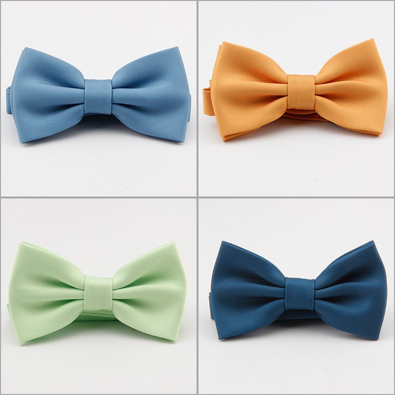 Mens Bow Ties Pre-Tied Style Formal Plain Classic Bowtie for Tuxedo