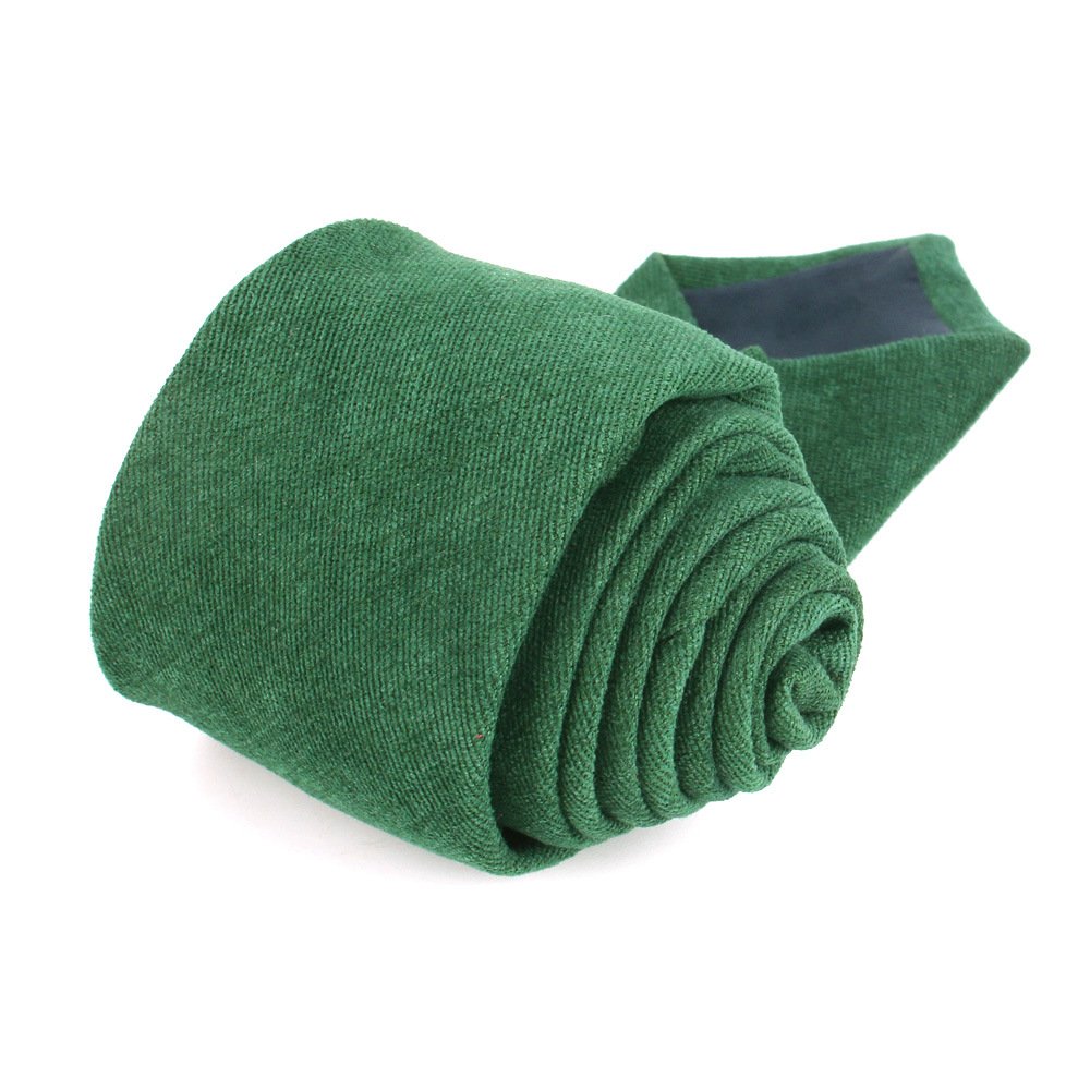 Men Party Wedding Fashion Casual Tie Groom Groomsmen Male Suede Solid Color 7cm Polyester Necktie