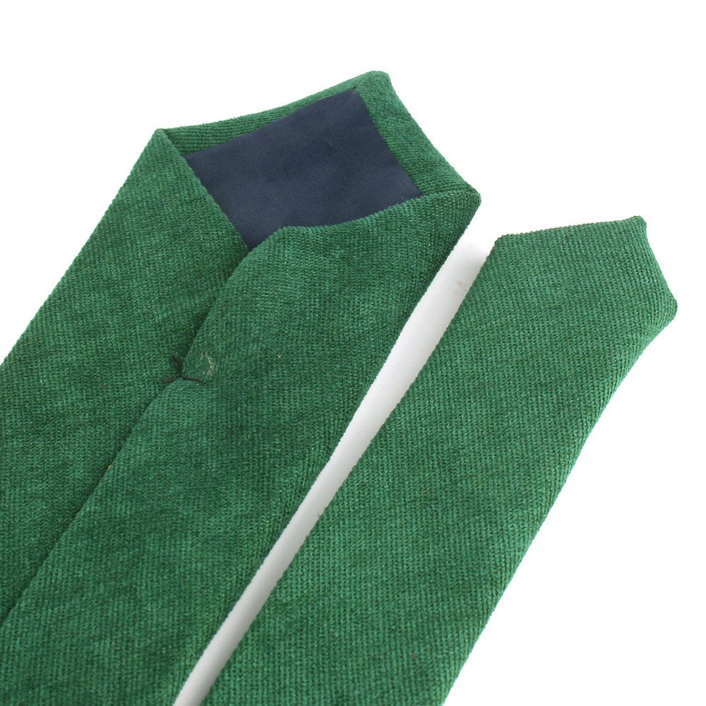 Men Party Wedding Fashion Casual Tie Groom Groomsmen Male Suede Solid Color 7cm Polyester Necktie