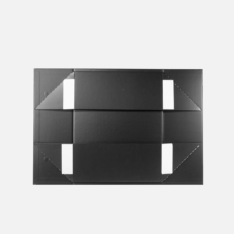 Wholesale ribbon tie style common packaging black magnetic close gift box for dress