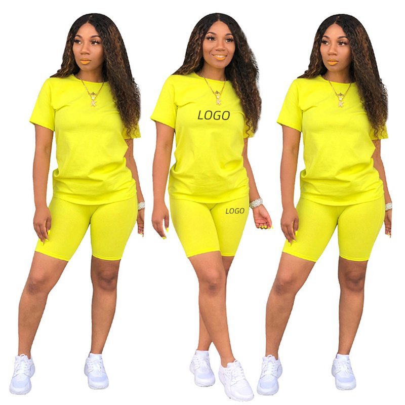Outfits Tshirt and Shorts Set Short Sleeve Letter Printing Biker Shorts for Women Mommy and Me Two Piece Casual Above Knee
