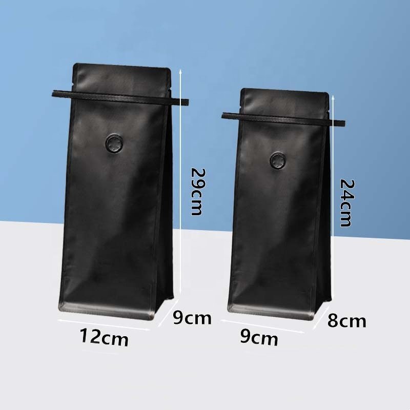 Tin Tie Flat Bottom Pouch Custom Reusable Biodegradable Empty Coffee Bags Tea Packaging