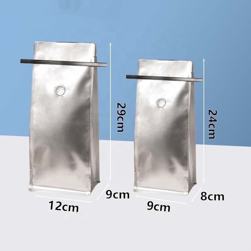 Tin Tie Flat Bottom Pouch Custom Reusable Biodegradable Empty Coffee Bags Tea Packaging