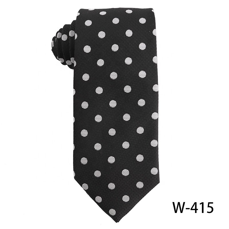OEM Good Quality Western Designer Chic Black Ties For Men Paisley Handmade Jacquard Woven 100% Polyester Men's Floral Ties