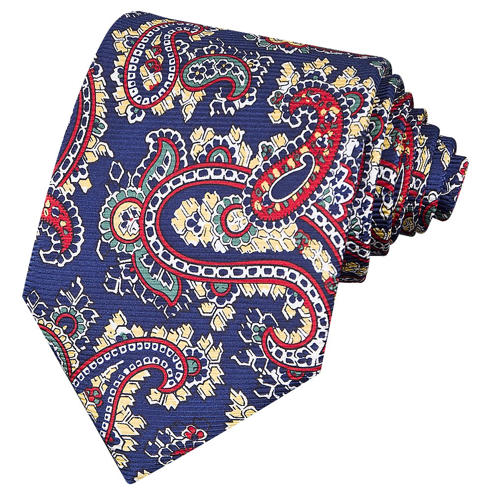 Hamocigia Customized Men Fashion Printing Paisley Floral Organic Natural Silk Neck Ties for Men