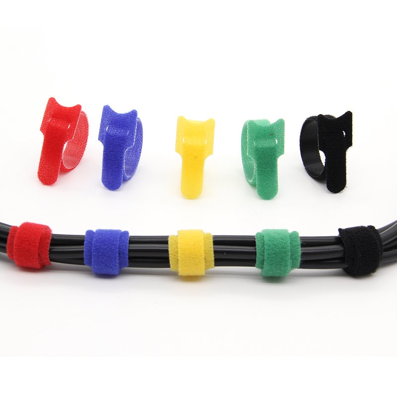 Multi-Colour Velcroes Cable Ties Multi-Purpose Reusable Nylon Hook and Loop straps Cable Management Customized printed logo