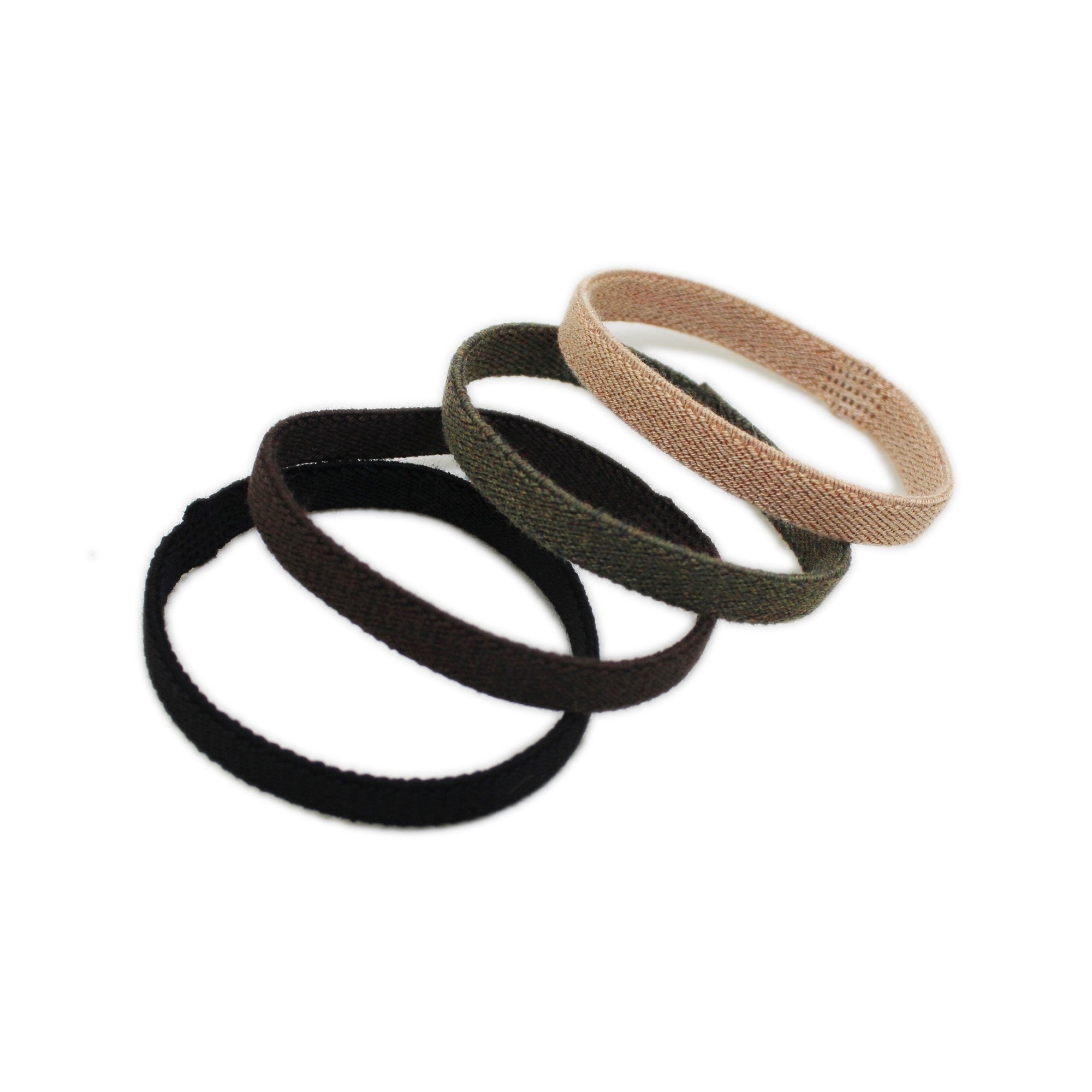 Eco friendly recycled polyester custom hair ties accessories ponytail hair band rope elastic hair bands