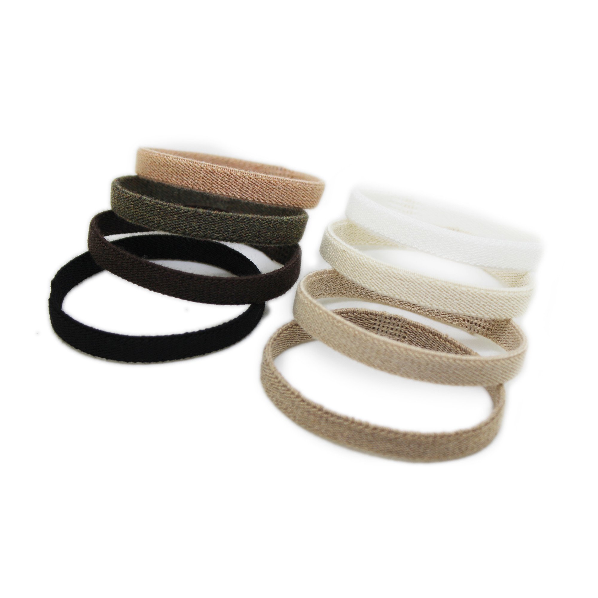 Eco friendly recycled polyester custom hair ties accessories ponytail hair band rope elastic hair bands
