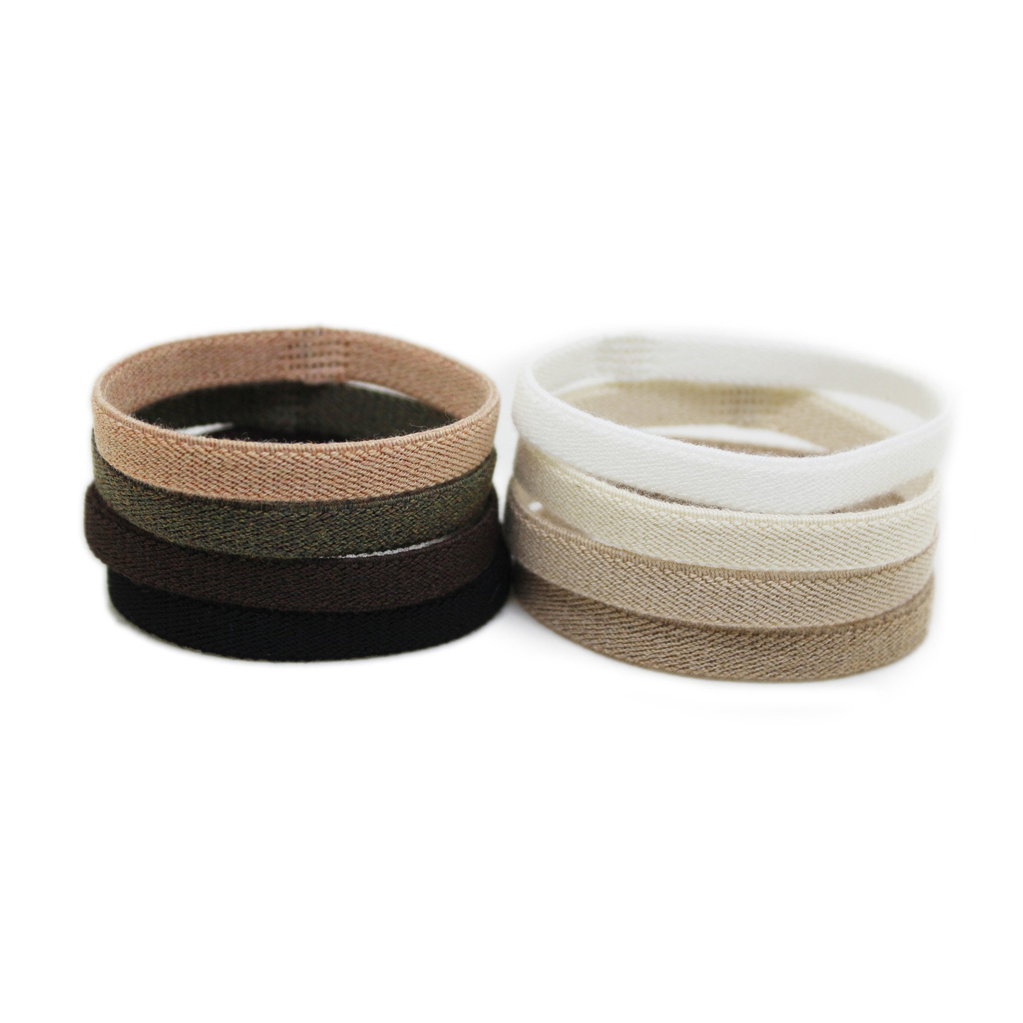 Eco friendly recycled polyester custom hair ties accessories ponytail hair band rope elastic hair bands