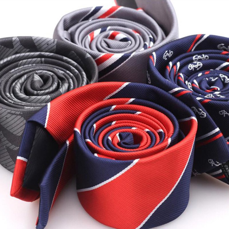 Free Sample Custom Satin Stripe Black Polyester Wedding Tie