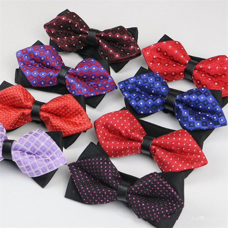 wholesale fashion logo custom adjustable pre-tied party wedding tuxedo banquet working men's shirt bow tie bowtie bow ties