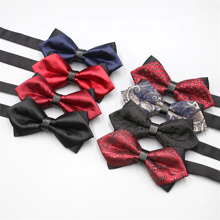 wholesale fashion logo custom adjustable pre-tied party wedding tuxedo banquet working men's shirt bow tie bowtie bow ties