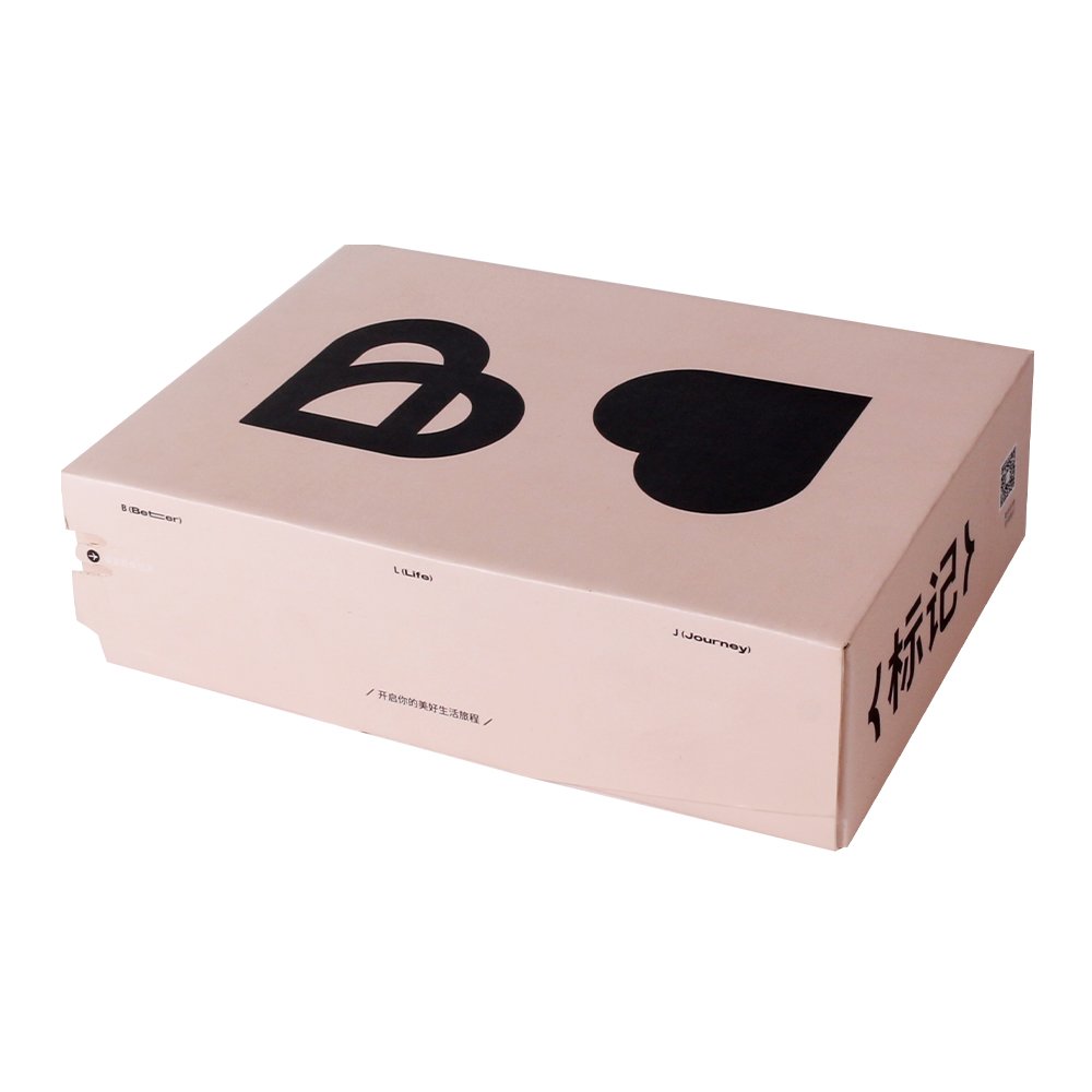Custom Paper Packaging Cardboard Folding Mailer Corrugated Box with Adhesive Tape and Paper Zipper