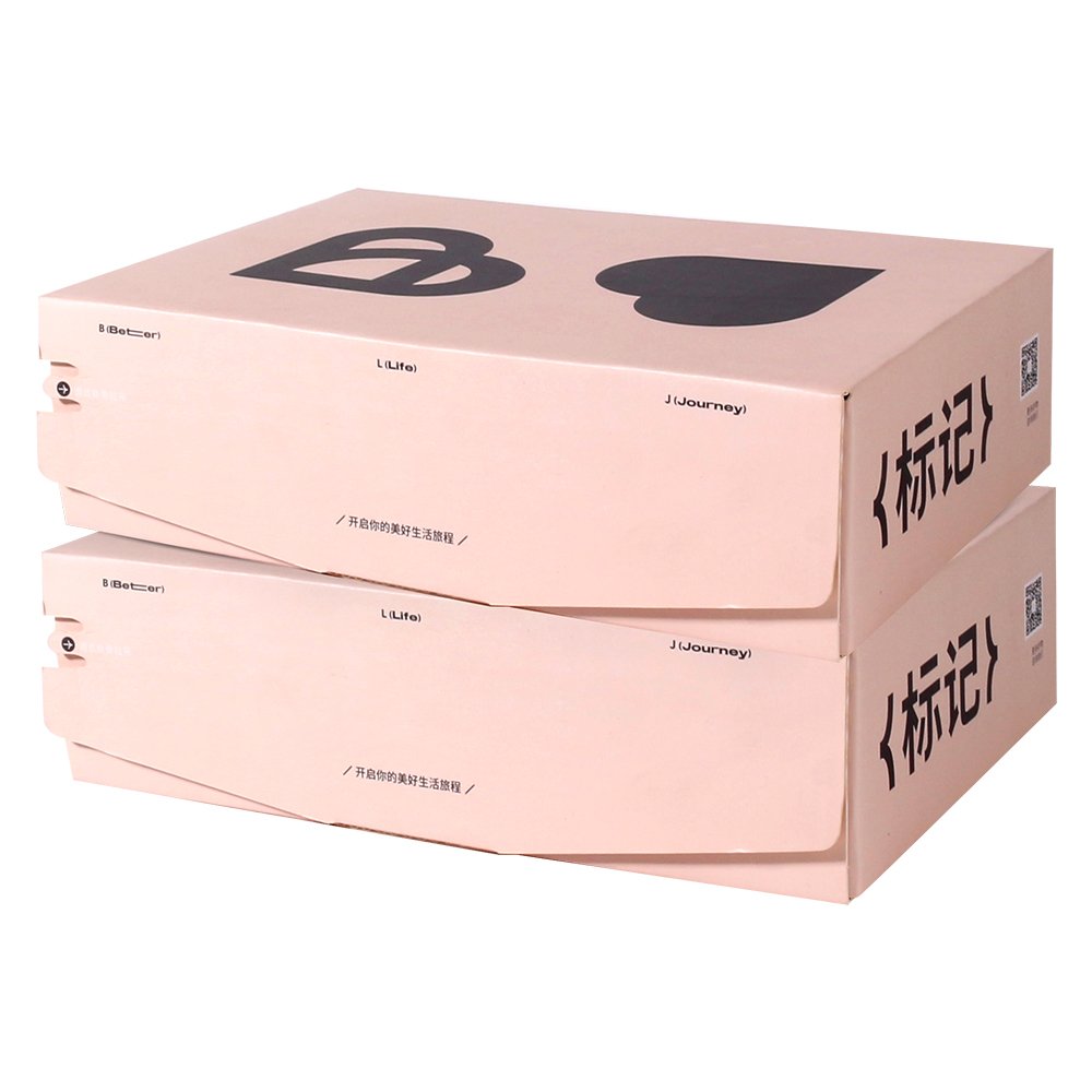 Custom Paper Packaging Cardboard Folding Mailer Corrugated Box with Adhesive Tape and Paper Zipper