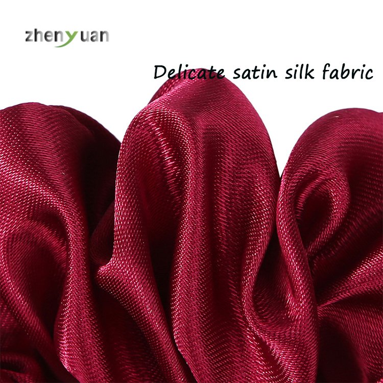 Factory free samples cheap satin scrunchies hair accessories ponytail holder solid color elastic hair ties satin silk scrunchies