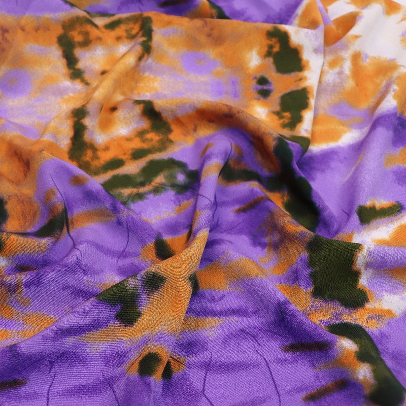 100% Polyester Tie-Dye Fabric for Shirts Dresses Sleepwear Lining Organic Florals Pattern 210t Density for Girls