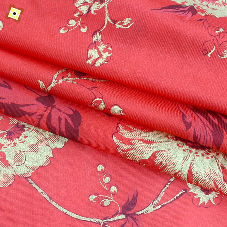100% polyester mattress fabric gold powder printed warp knitted fabric durable sewing fabric manufacturer wholesale sale