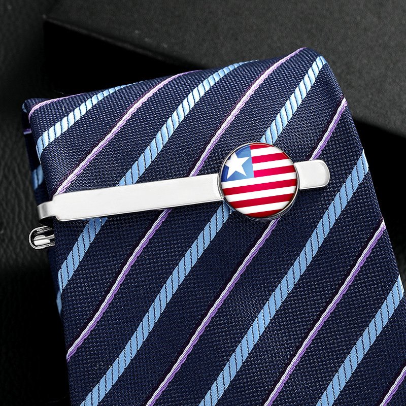 70 Models Liberia Flag Map Tie Clip Lapel Pin Ring Brooch Cuff Link Necklace Bracelet Earrings Key Chain Liberian Jewelry Set