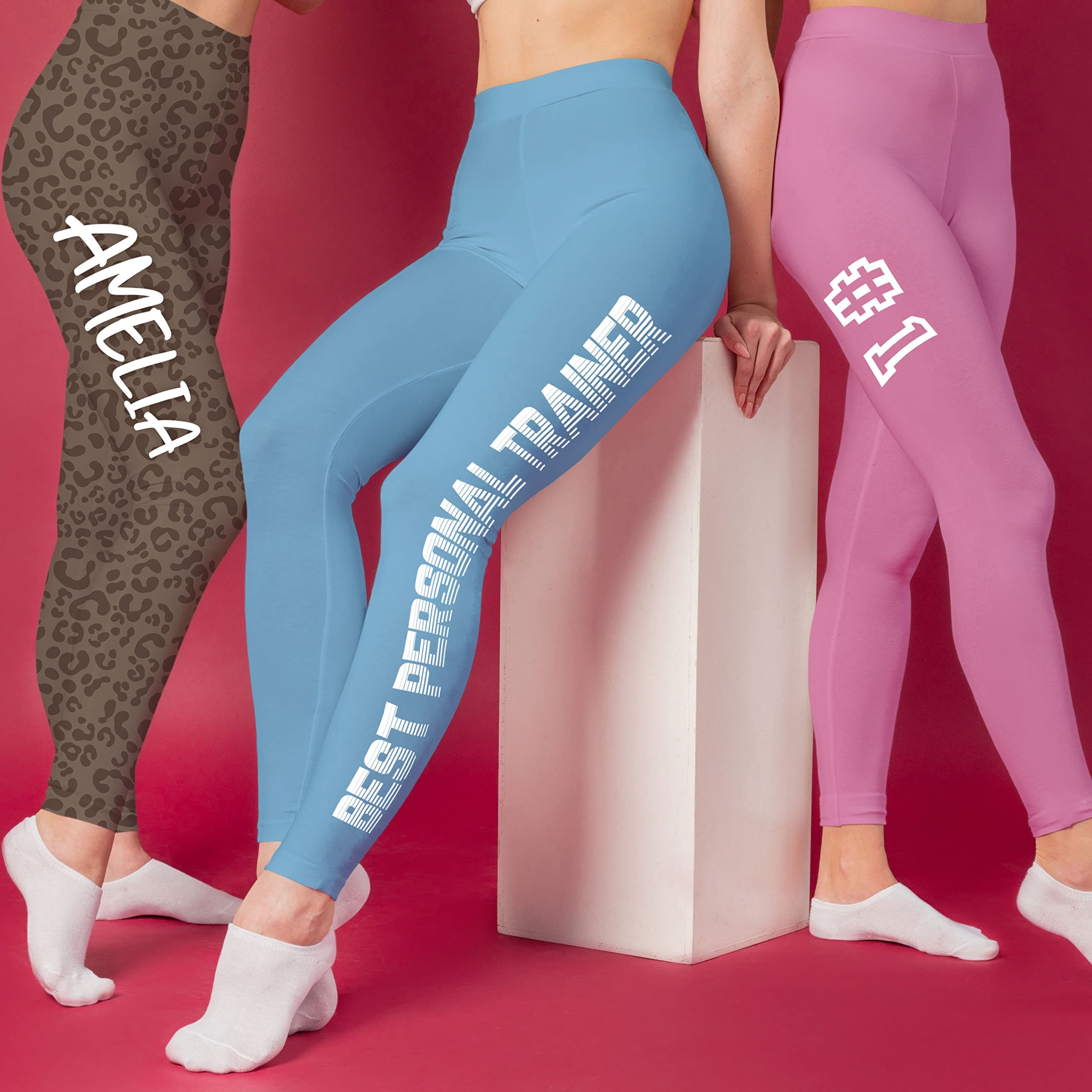Leggings Yoga Custom Logo Text Pattern Fitness Yoga Leggings for Women Fitness Yoga Pants Wholesale Gym Workout Running Sports