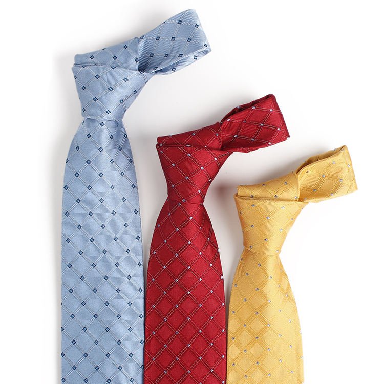 2024 Chinese Factory Custom/Wholesale 100% Polyester Neck Tie Hot Selling Handmade Cheap Plaid Pattern Necktie For Business Men