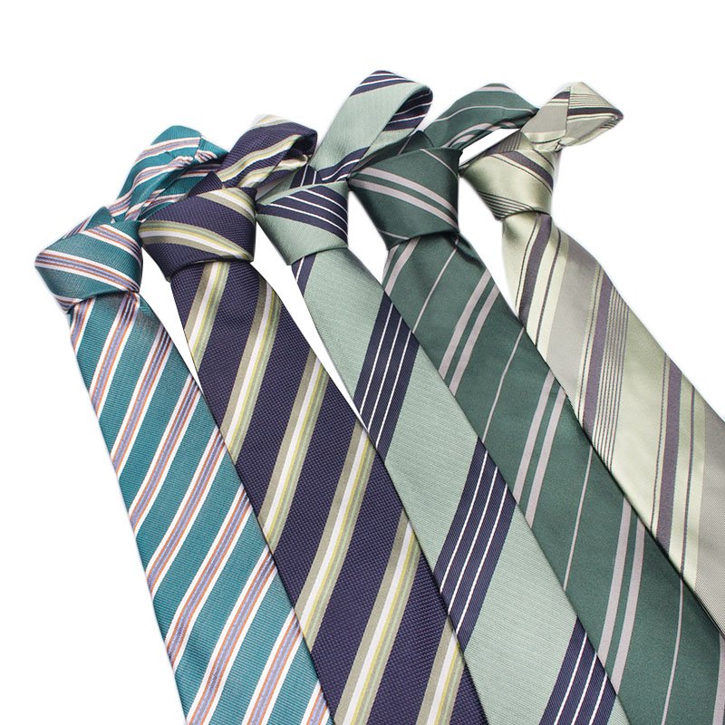 Blue Green Black Custom School Uniform Kids Neck Tie Manufacturer Stripe Pattern Microfiber Necktie