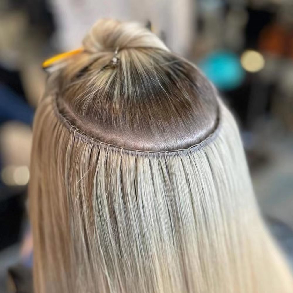 Russian 100% Human Hair Hand Tied Weft Thick Ends Can Be Cut Invisible Genius Weft Hair Extension
