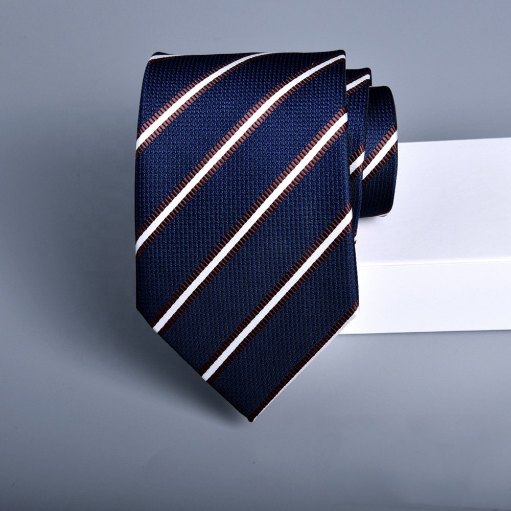 Wholesale Striped Neck Tie Custom Polyester Ties For Men Italian Pattern Business Men Ties
