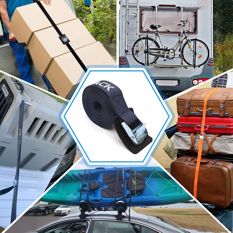 Nylon webbing cam buckle strap cargo lashing luggage belt strap tie down strap for transport