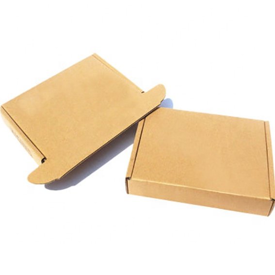 Customized logo brown kraft paper foldable gift box simple corrugated packaging box aviation box
