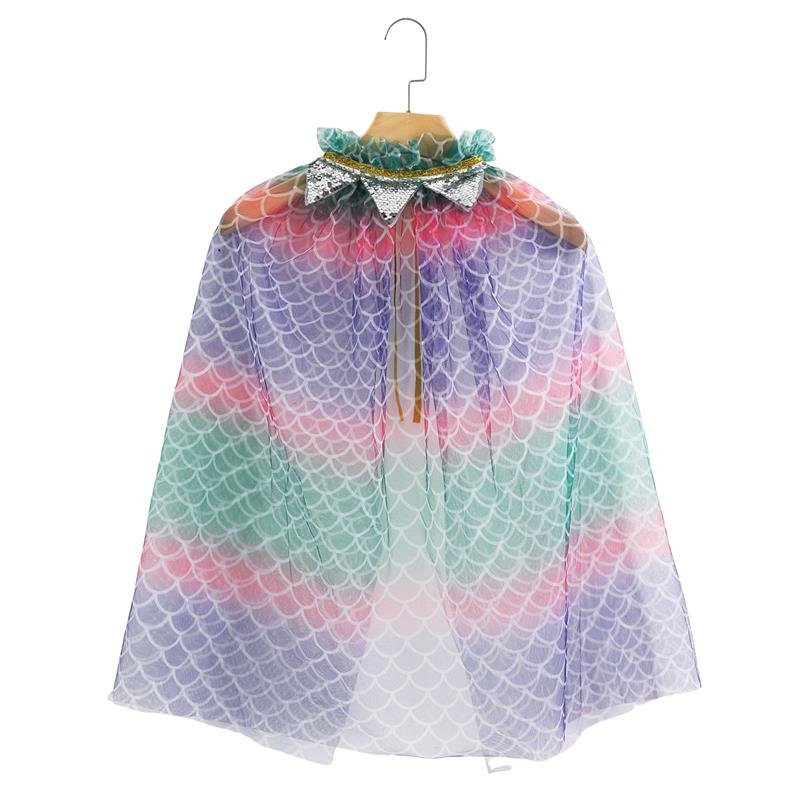 Mesh Gauze Children Strap Tie Performance Thin Princess Holidays Gift Cloak Kids Costume Cape