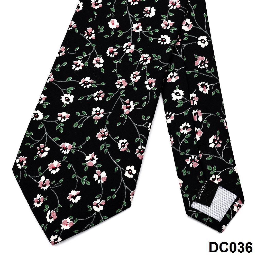 YiLi Custom Digital Screen Printing Handsome Elegant 100% Pure Corbata Floral Skinny Cotton Neck Tie