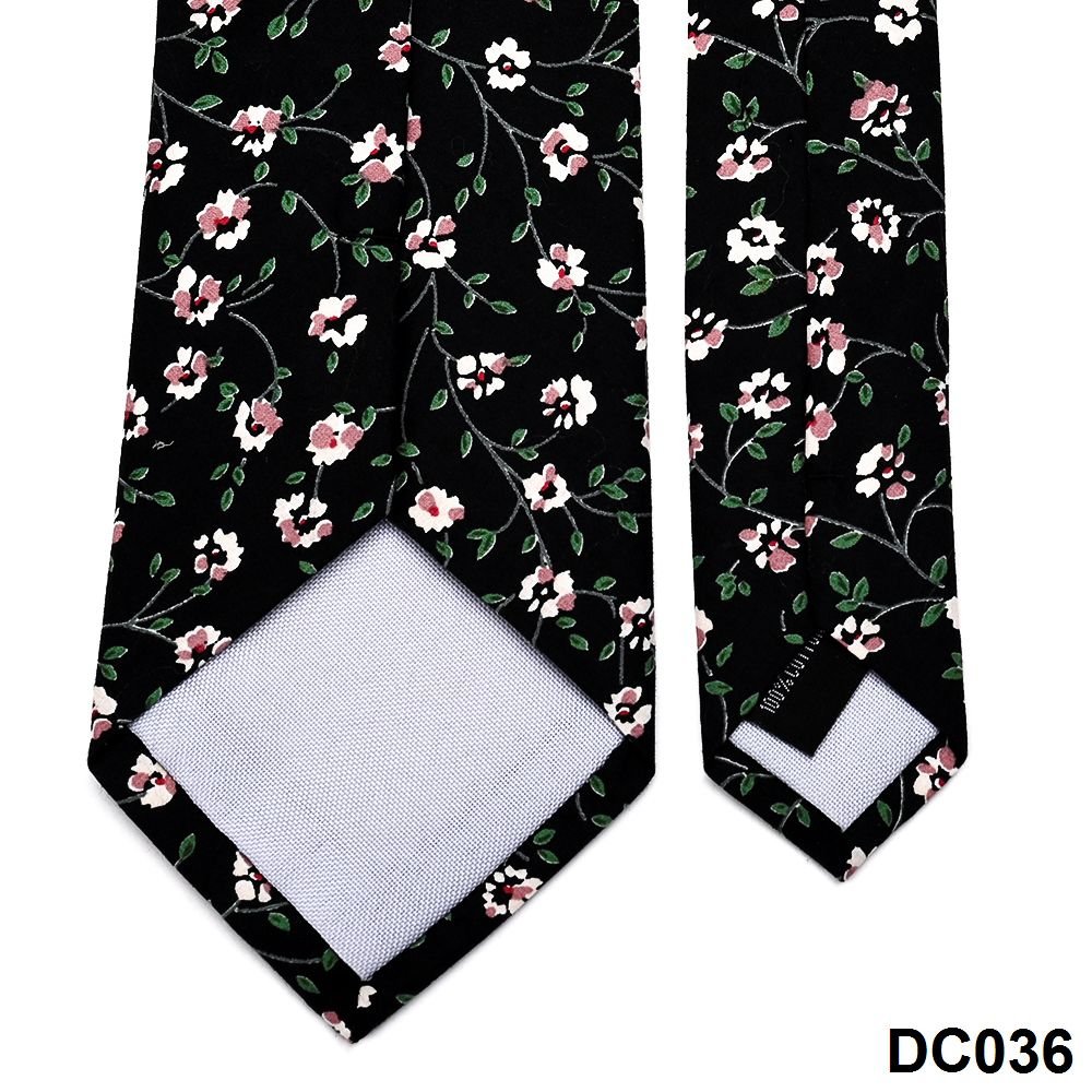 YiLi Custom Digital Screen Printing Handsome Elegant 100% Pure Corbata Floral Skinny Cotton Neck Tie