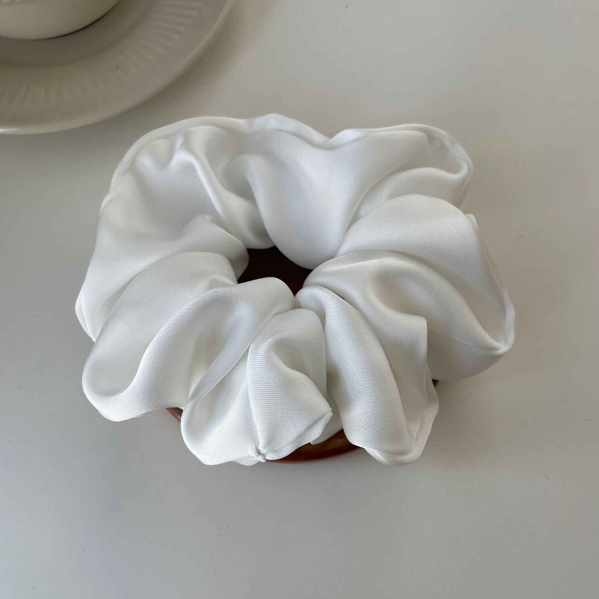 Satin Silk Hair Scrunchies Soft Hair Ties Fashion Hair Bands Bow Ropes Elastic Bracelet Ponytail Holders Women Girls